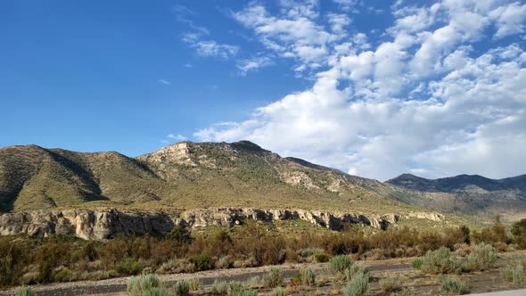 Mountain highway panorama at Mount Charleston Nevada, USA alt