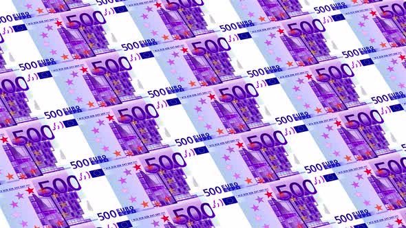 500 Euro Note Money Loop Background 4K 13
