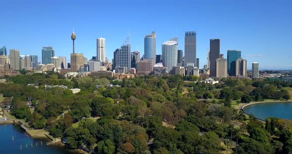 Beautiful Aerial View of the Sydney City by the Opera House alt