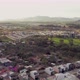 Green field urban forest new houses building housing complex at sunset sun and clouds big city - VideoHive Item for Sale
