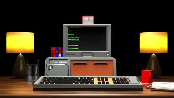 Transparent Retro Computer Hacking Video alt