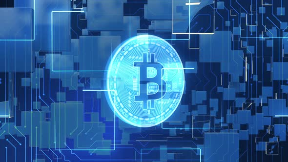 Bitcoin Blockchain Technology Background