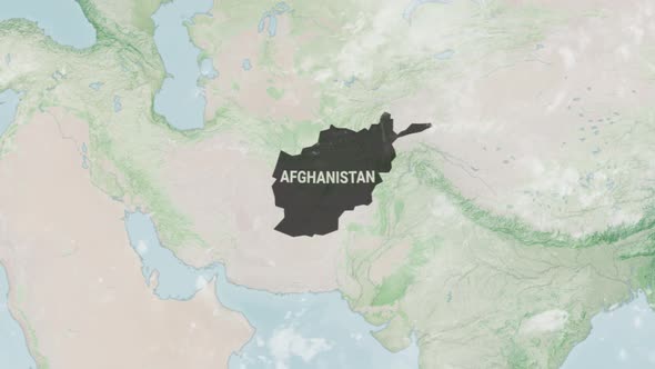 Globe Map of Afghanistan with a label