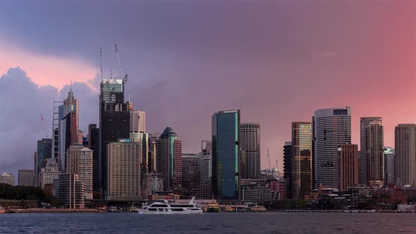 Sydney Cbd from Waterhouse Reserve as A Storm Comes In alt