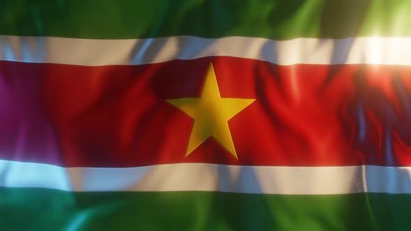 Suriname Flag with Edge Bump