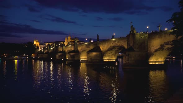 Illuminated Charles Bridge