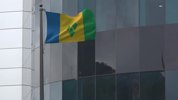 Saint Vincent And The Grenadines Flag Background 2K alt
