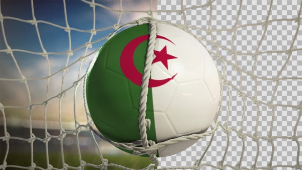 Soccer Ball Scoring Goal Day Frontal - Algeria