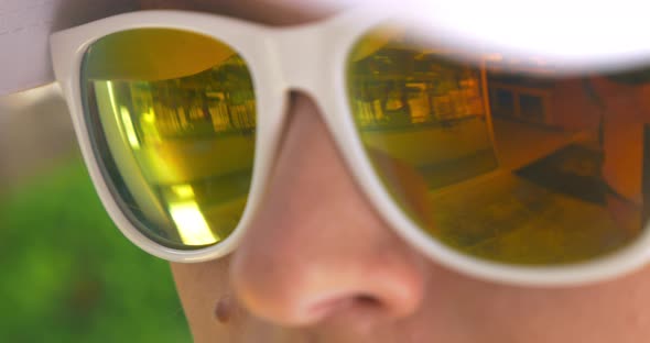 Sunglasses in White Frame alt