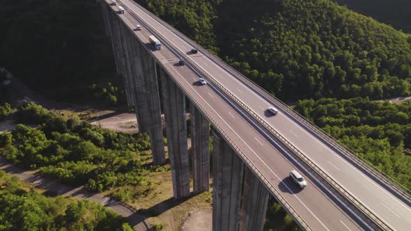 Aerial View of Beautiful Viaduct Bridge in Bulgaria alt