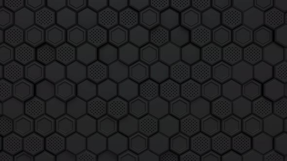 Abstract black hexagonal background alt