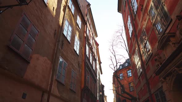 Apartment Building Streets in Old Northern European City, Scandinavian Windows alt