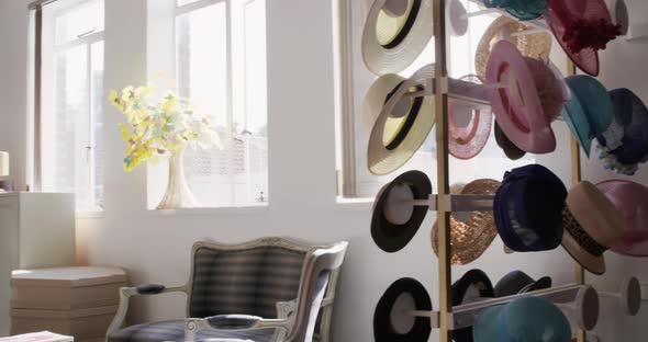 Showroom at a hat factory alt