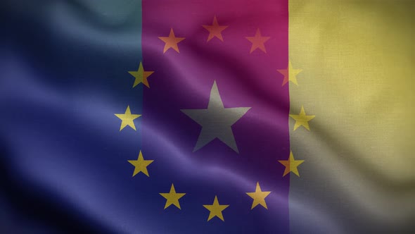 EU Cameroon Flag Loop Background 4K