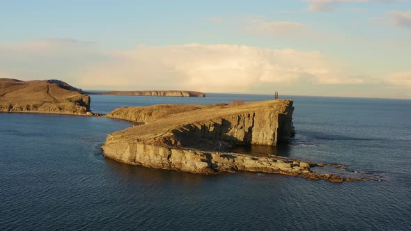 Sea Coast with Beautiful High Cliffs alt