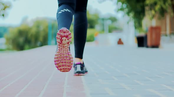 Marathon Jogging Legs. Running Woman Workout. Running Fitness Athlete. Fit Girl Cardio Training. alt