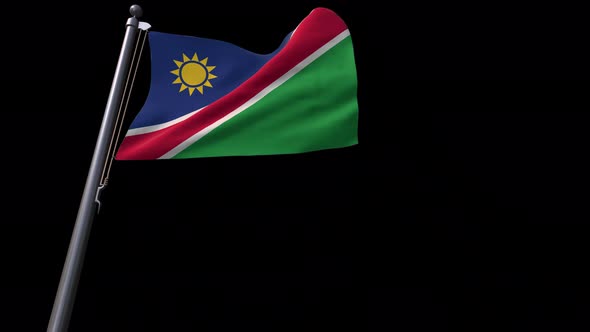 Namibia Flag With Alpha Channel  4K alt