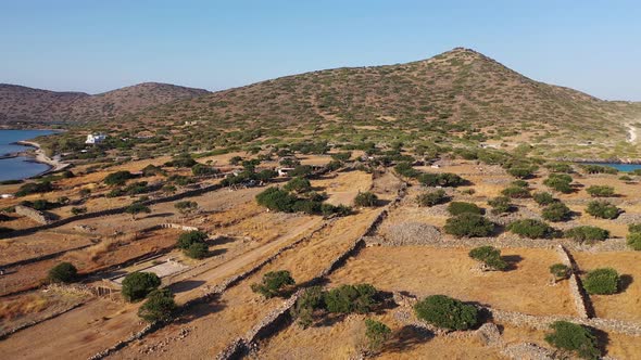 Aerial View of Kalydon Island, Crete, Greece