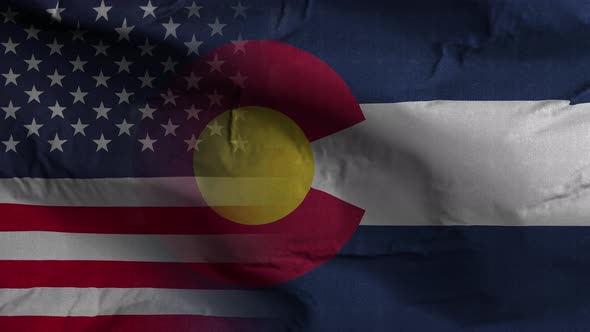 Colorado State Usa Mixed Flag 4K alt