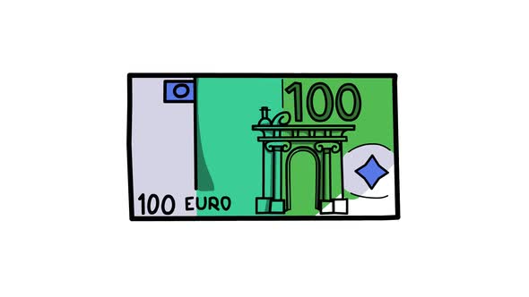 100 Euros Sketch And 2d Animated alt
