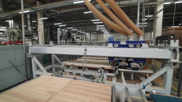 Modern Equipment is Polishing Wooden Boards alt