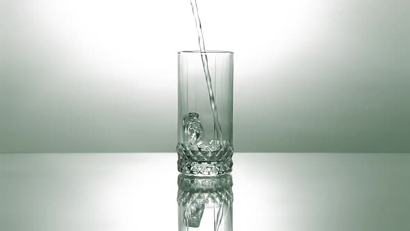 Water Pours into a Glass