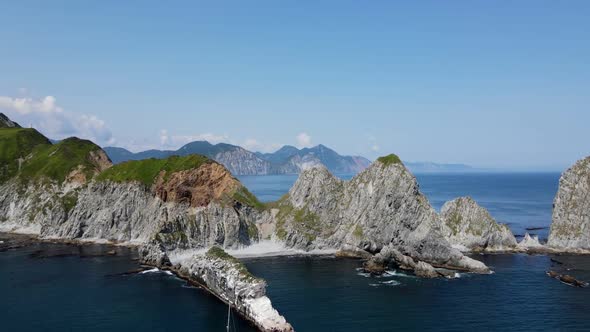 rocks in the ocean on the coast