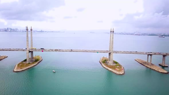 Penang Bridge Drone Shot 