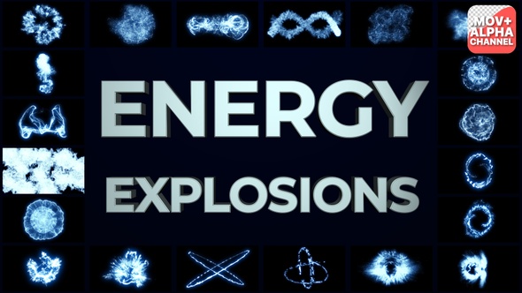 Energy Explosions And Transitions Pack | Motion Graphics