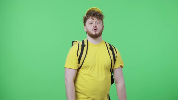 Portrait of Young Men Looking at Camera with Excitement Then Celebrating Victory Triumph alt