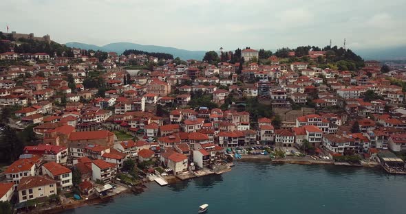 Ohrid lake, Macedonia Aerial alt