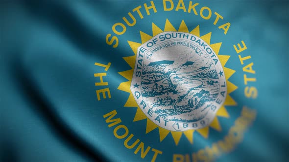 South Dakota State Flag Angle