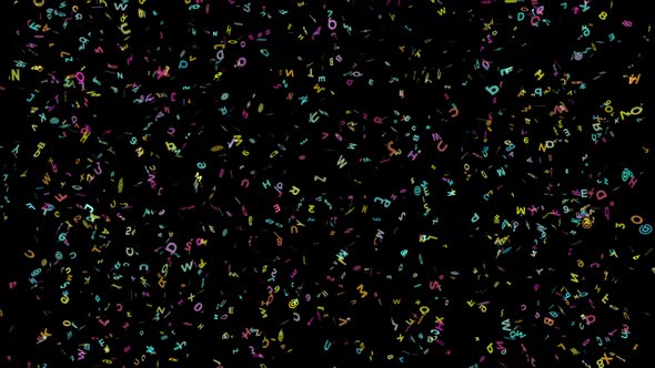 ABC Confetti Explosion Coscade to Center alt