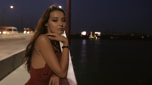 Beautiful Tourist Woman in Night City alt