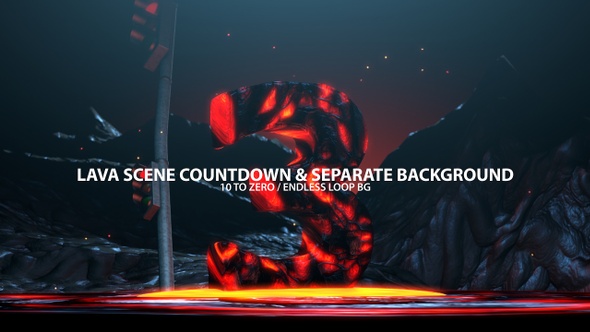 Lava Scene Countdown & Separate Background