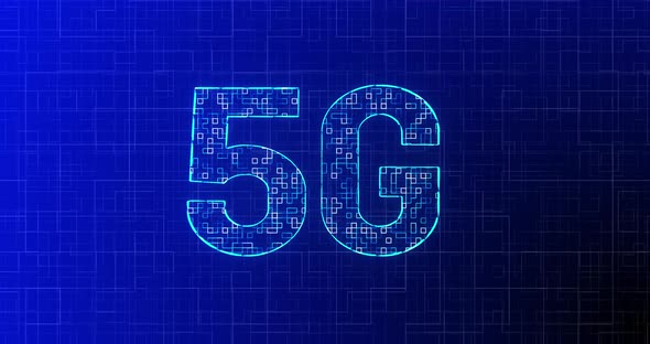 5g letters on a blue graphic background