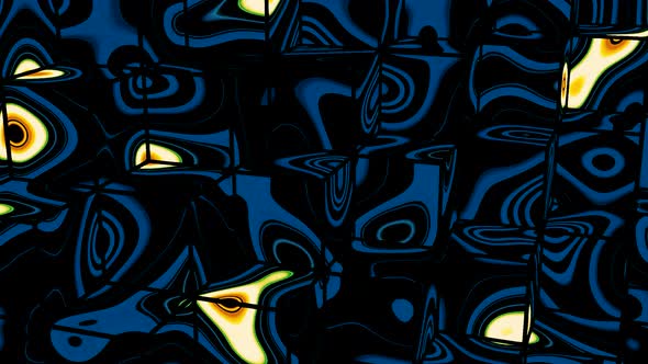 Smooth flowing animated cubes background with water imitation and curved lines alt