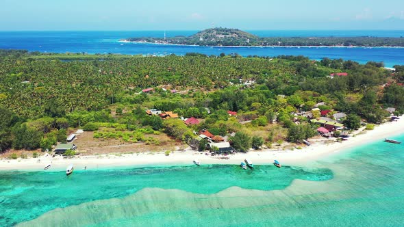 Gili Islands off the coast of Lombok, Indonesia. popular holiday destination for tourists Bali alt