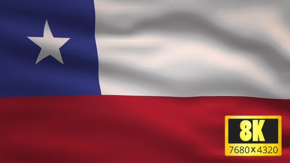 8K Chile Windy Flag Background alt