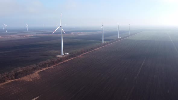 Wind generators. Wind turbine. Eco energy.