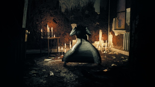 Horror Girl In A Mystical Room