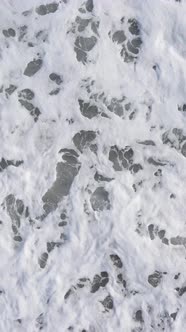 Vertical Video of Sea Water Near the Seashore Slow Motion alt