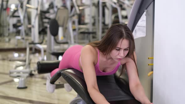 Beautiful Fitness Girl Having a Sports Workout in the Gym alt