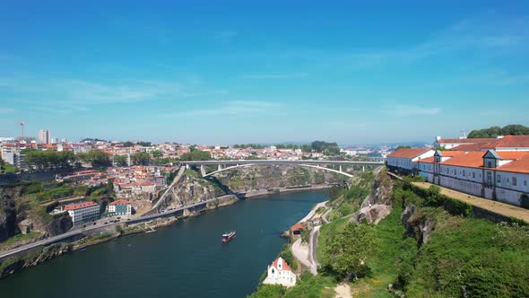 Porto River Douro Aerial View