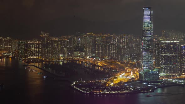 Timelapse Hong Kong Yau Tsim Mong District Skyscraper alt