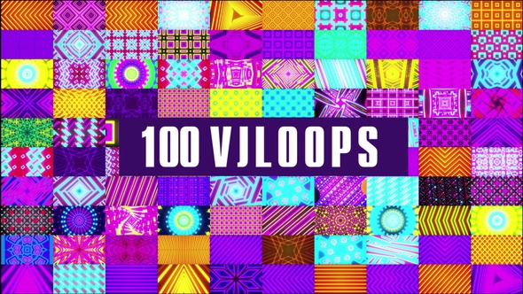 100 Neon Vj Loops Pack alt
