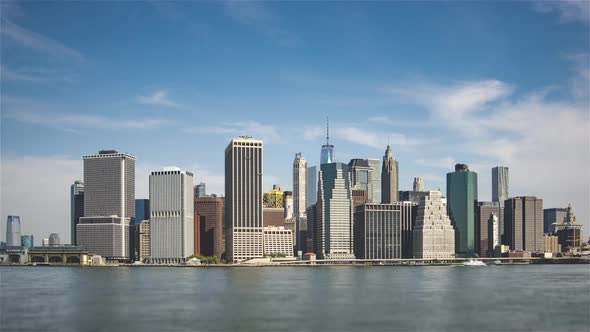 Aerial View of Lower Manhattan in New York