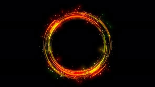 Gradient Glowing Circles With Particle