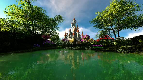 Lake And Fairytale Royal Castle