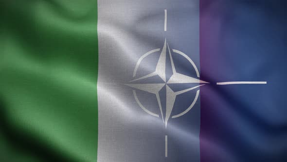 Nato Italy Flag Loop Background 4K